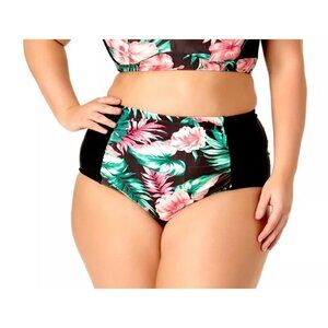 Allure by IMG Womens Size 16/18 Floral Printed‎ High-Waist Bikini Bottoms 1491